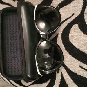 DKNY Black and White Sunglassses